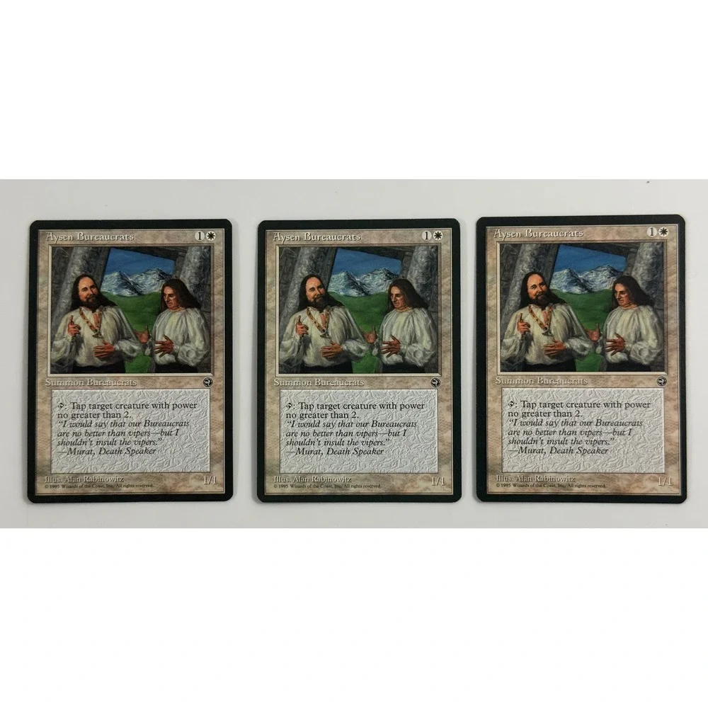 Magic The Gathering MTG Card Kids OS White Aysen Bureaucrats Homelands